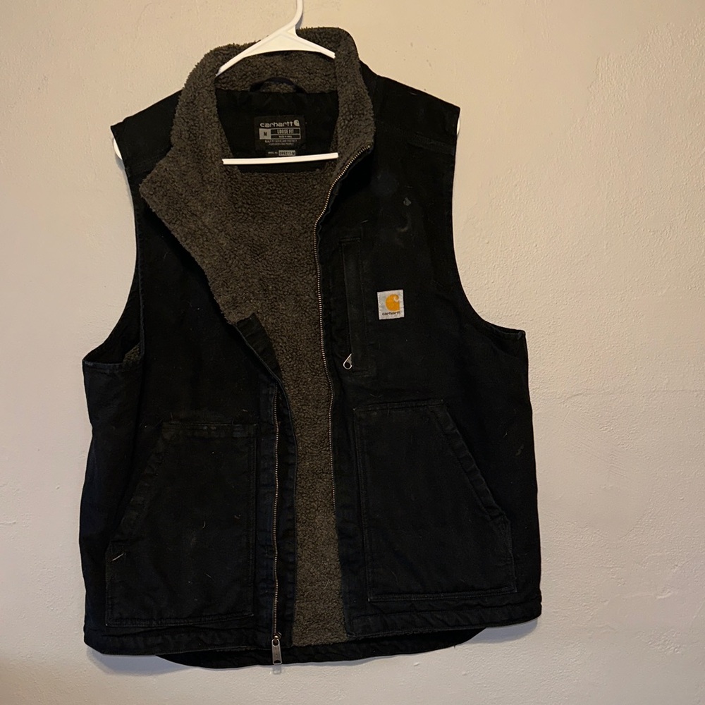 Carhartt Black Fleece-Lined Vest
